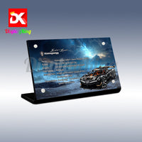 Display King - Acrylic display plaque for LEGO® Koenigsegg Sadair's Spear Megacar 42232
