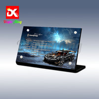 Display King - Acrylic display plaque for LEGO® Koenigsegg Sadair's Spear Megacar 42232
