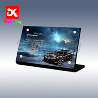 Display King - Acrylic display plaque for LEGO® Koenigsegg Sadair's Spear Megacar 42232
