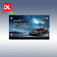 Display King - Acrylic display plaque for LEGO® Koenigsegg Sadair's Spear Megacar 42232
