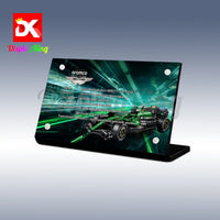 Display King - Acrylic display plaque for LEGO® Aston Martin Aramco AMR25 F1 Car 42240
