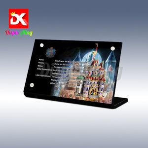 Display King - Acrylic display plaque for Lego Beauty and the Beast Castle 43263