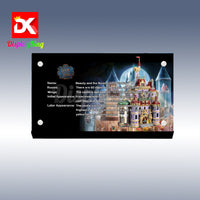 Display King - Acrylic display plaque for Lego Beauty and the Beast Castle 43263