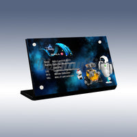 Display King - Acrylic display plaque for LEGO® WALL-E and EVE 43279
