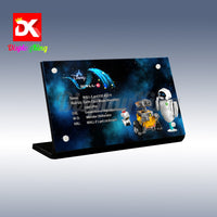 Display King - Acrylic display plaque for LEGO® WALL-E and EVE 43279
