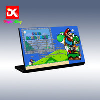Display King - Acrylic display plaque for Lego Super Mario World: Mario & Yoshi 71438
