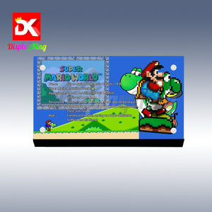 Display King - Acrylic display plaque for Lego Super Mario World: Mario & Yoshi 71438