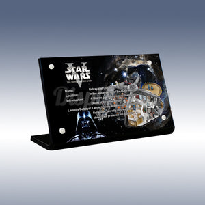 Display King - Acrylic display plaque for Lego Betrayal at cloud city 75222