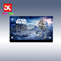 Display King - Acrylic display plaque for Lego Hoth AT-ST 75322
