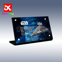 Display King - Acrylic display plaque for Lego Imperial Star Destroyer 75394
