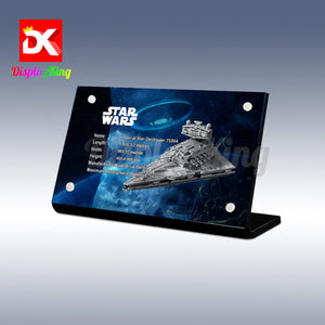 Display King - Acrylic display plaque for Lego Imperial Star Destroyer 75394