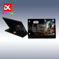 Display King - Acrylic display plaque for Lego Jango Fett's Firespray-class Starship 75409
