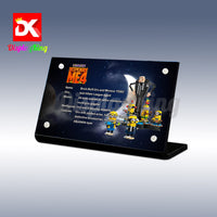 Display King - Acrylic display plaque for Lego Brick-Built Gru and Minions 75582
