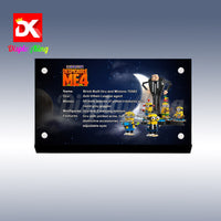 Display King - Acrylic display plaque for Lego Brick-Built Gru and Minions 75582
