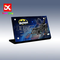 Display King - Acrylic display plaque for LEGO® Batman Forever Batmobile 76304
