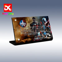 Display King - Acrylic display plaque for LEGO® Captain America: Civil War Action Battle 76314
