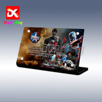 Display King - Acrylic display plaque for LEGO® Captain America: Civil War Action Battle 76314
