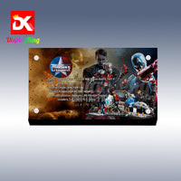 Display King - Acrylic display plaque for LEGO® Captain America: Civil War Action Battle 76314
