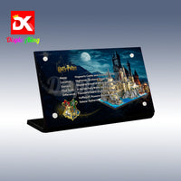 Display King - Acrylic display plaque for Lego Hogwarts Castle and Grounds 76419
