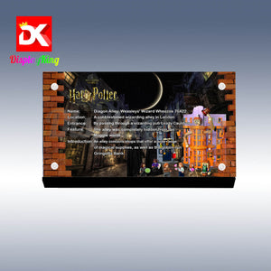 Display King - Acrylic display plaque for Lego Diagon Alley: Weasleys' Wizard Wheezes 76422