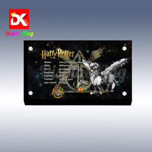 Display King - Acrylic display plaque for Lego Harry Potter Buckbeak 76427