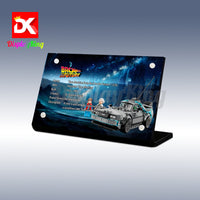 Display King - Acrylic display plaque for LEGO® Time Machine from Back to the Future 77256
