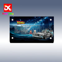 Display King - Acrylic display plaque for LEGO® Time Machine from Back to the Future 77256
