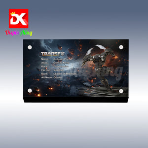 Display King - Acrylic display plaque for Lego Optimus Primal