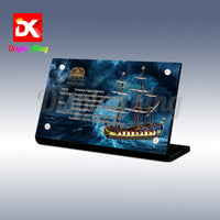 Display King - Acrylic display plaque for LEGO® Privateer Frigate Fortuna
