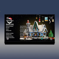 Display King - Acrylic display plaque for Lego Santa's Visit 10293