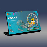 Display King - Acrylic display plaque for Lego Ferris Wheel 31119