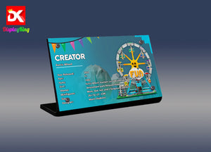 Display King - Acrylic display plaque for Lego Ferris Wheel 31119