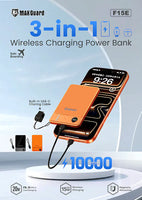 sky Maxguard F15E 10000 mah 3-in-1 Wireless Charging Power Bank

