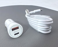 sky Mobigo GO200PDC 38W USB A+C car charger with Type-C to C combo
