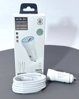 sky Mobigo GO200PDL 38W 2 UAB car charger with Type-C to Lightning combo
