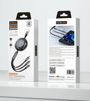 sky Mobigo GO2TLM 1m 6A 3 in 1 Retractable Charging Cable
