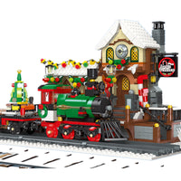 JIESTAR 89142 The Railway Station At Christmas with 1362 Pieces
