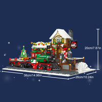 JIESTAR 89142 The Railway Station At Christmas with 1362 Pieces
