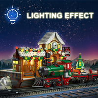 JIESTAR 89142 The Railway Station At Christmas with 1362 Pieces
