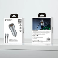 sky Maxguard MC036LC 38W USB A+C car charge with Type-C to Lightning combo
