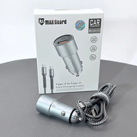sky Maxguard MC036CC 38W USB A+C car charger with Type-C to C combo
