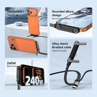 sky Maxguard MR03CC Invisible Stand PD 240W Fast Charging Type-C to C Cable
