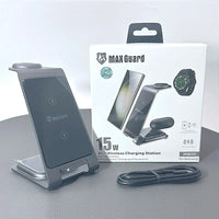 sky Maxguard MW05 3 in 1 15W Wireless Charger (for Samsung watch and IOS & android system phone)
