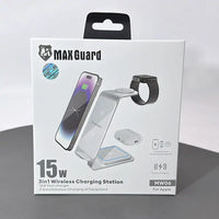sky Maxguard MW06 3 in 1 15W Wireless Charger (For apple watch and IOS & android system phone)
