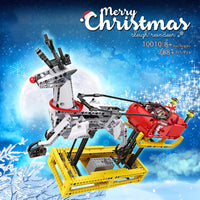 MOULD KING 10010 Christmas Santa Sleigh With Motor with 788 Pieces
