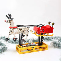 MOULD KING 10010 Christmas Santa Sleigh With Motor with 788 Pieces
