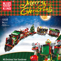 MOULD KING 12028 Christmas Train Transformer Robot with 1522 Pieces
