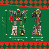 MOULD KING 12028 Christmas Train Transformer Robot with 1522 Pieces
