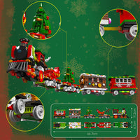 MOULD KING 12028 Christmas Train Transformer Robot with 1522 Pieces
