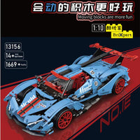 MOULD KING 13156 Blue Apollo The Sun God RC Sport Cars with 1669 Pieces